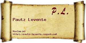 Pautz Levente névjegykártya